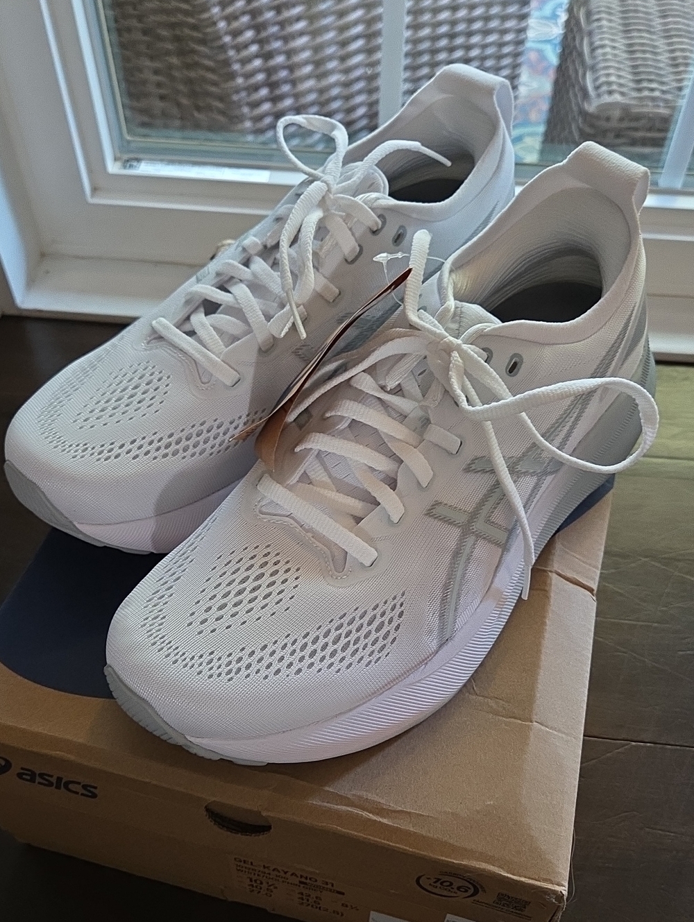 Asics White and Light Gray Women's Athletic Running Shoes, NWT